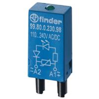 Finder Steekmodule Met weerstand 99.80.8.230.07 Lichtkleur (naam): Blauw Bulk 10 stuk(s)