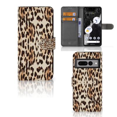 Google Pixel 7 Pro | Telefoonhoesje | Met pasjeshouder | Leopard