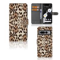 Google Pixel 7 Pro | Telefoonhoesje | Met pasjeshouder | Leopard