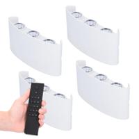 4x Tulsa LED Wandlamp - Dimbaar - Wit - 6 Watt 280 lumen - 3000K warm wit - IP54 waterdicht - Up & Down light - Incl. dimmer met afstandsbediening