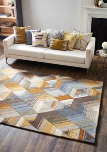 Harlequin - Arccos Ochre 40206 - 140x200 cm Vloerkleed