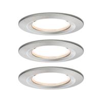 Paulmann Nova Inbouwlamp voor badkamer Set van 3 stuks LED LED 18 W IP44 IJzer (geborsteld) - thumbnail