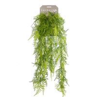 Kunstplant groene Kantvaren hangplant/tak 80 cm