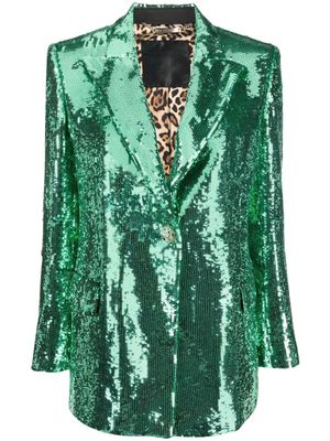 Philipp Plein blazer à sequins brodés - Vert
