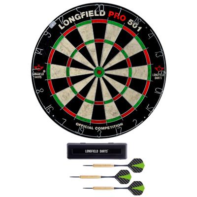 Dartbord Longfield professional - Dia 45.5 cm - met 3x goede kwaliteit dartpijltjes - Darten