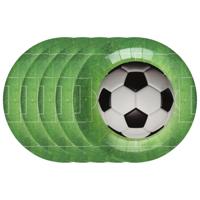 Santex Voetbal thema feest bordjes - 50x stuks - 23 cm - EK/WK themafeest