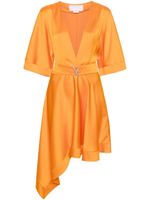 Genny robe mi-longue à taille ceinturée - Orange - thumbnail