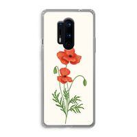 Red poppy: OnePlus 8 Pro Transparant Hoesje