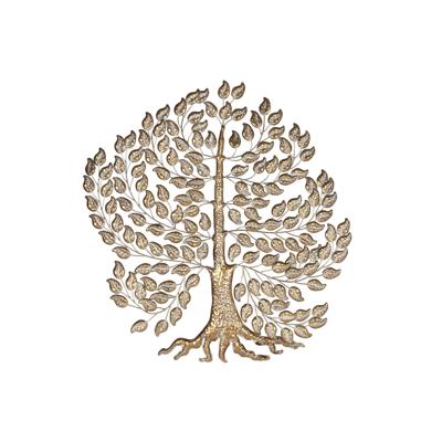 Wanddecoratie Home ESPRIT Gouden Boomstructuur Cottage 120 x 1,5 x 121 cm