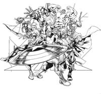 Komar Into Adventure Fotobehang Marvel - Avengers - Black and White - IADX6-066