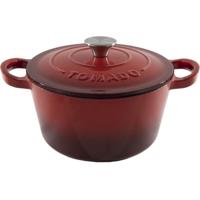 Braadpan Tomado Gietijzer Rood 24 Cm