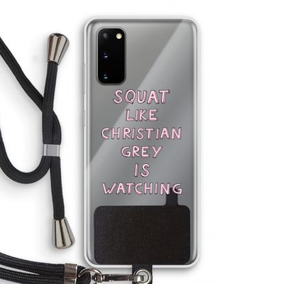 Christian Grey: Samsung Galaxy S20 Transparant Hoesje met koord