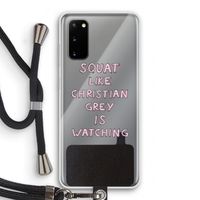 Christian Grey: Samsung Galaxy S20 Transparant Hoesje met koord