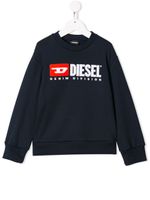 Diesel Kids sweat à logo contrastant - Bleu - thumbnail