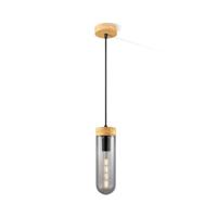 Light depot - hanglamp Capri medium - hout/glas - Outlet - thumbnail