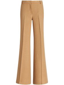 ETRO pantalon de tailleur à plis marqués - Marron