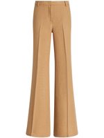 ETRO pantalon de tailleur à plis marqués - Marron