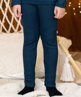 Ribbed-Knit Pants Faded Blue - thumbnail