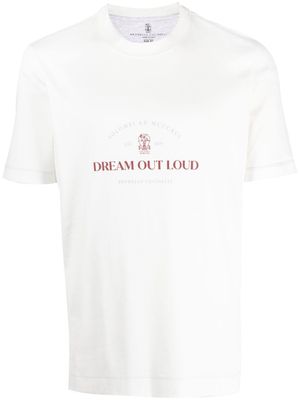 Brunello Cucinelli t-shirt 'Dream Out Loud' - Blanc