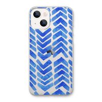 Blauwe pijlen: iPhone 13 Transparant Hoesje