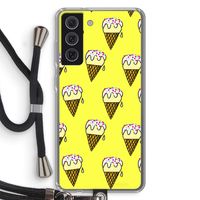 Isjes: Samsung Galaxy S21 FE Transparant Hoesje met koord