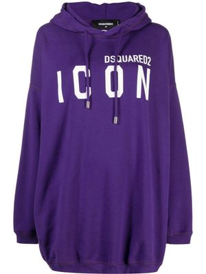 DSQUARED2 hoodie oversize à logo imprimé - Violet