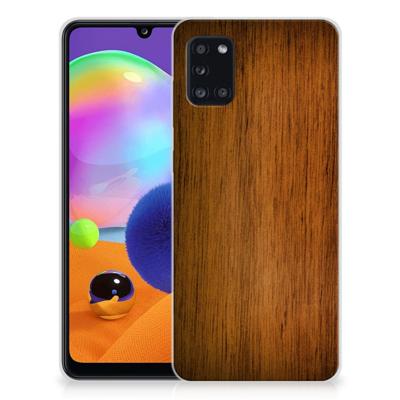 Samsung Galaxy A31 | Bumper Hoesje | Donker Hout
