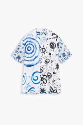 Kortemouw overhemd met spiraal - WHITE - M