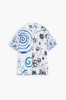 Kortemouw overhemd met spiraal - WHITE - XL