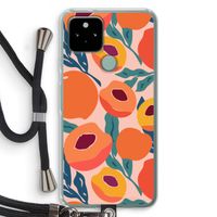 Perzik: Pixel 5 Transparant Hoesje met koord
