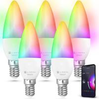 Lideka Slimme LED Smart Lampen - E14 - Set Van 5 - Google, Alexa en Siri - thumbnail