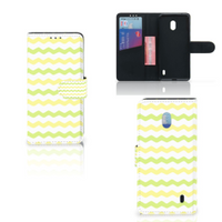 Nokia 2.2 Telefoon Hoesje Waves Yellow - thumbnail
