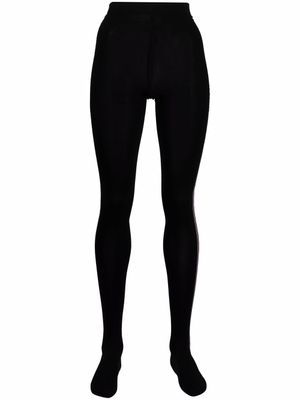 Thom Browne collants rayés en maille intarsia - Noir