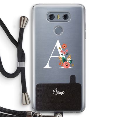 Pink Bouquet: LG G6 Transparant Hoesje met koord