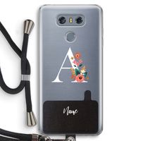 Pink Bouquet: LG G6 Transparant Hoesje met koord