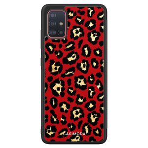 Samsung Galaxy A71 hoesje - Luipaard rood