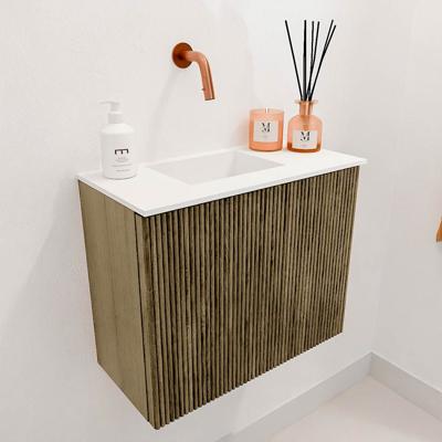 Toiletmeubel Mondiaz Joya | 50 cm | Meubelkleur Dusk | Faye wastafel Talc Links | Zonder kraangat(en) Toiletmeubel Mondiaz Joya | 50 cm | Meubelkleur Dusk | Faye wastafel Talc Links | Zonder kraangat(en)