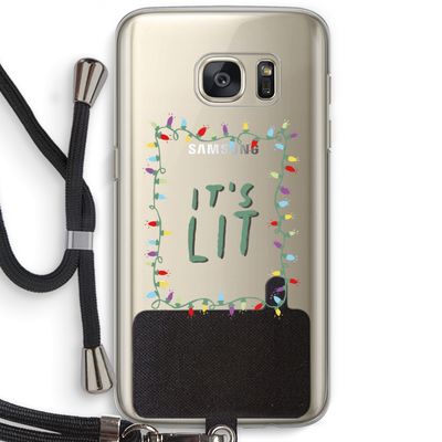 It's Lit: Samsung Galaxy S7 Transparant Hoesje met koord