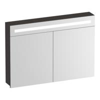 Brauer Promise Spiegelkast - 100 cm - met Verlichting - 2 Spiegeldeuren - Timber Anthracite