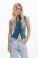 Trui met rits - BLUE - XS