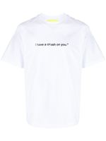 MSGM t-shirt à slogan imprimé - Blanc