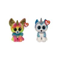 Ty - Knuffel - Beanie Boo's - Yips Chihuahua & Helena Husky