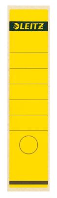 Leitz rugetiketten, zelfklevend, ft 6,1 x 28,5 cm, pak van 10 stuks, geel