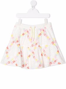 Marc Jacobs Kids minijupe superposée à broderie anglaise - Blanc