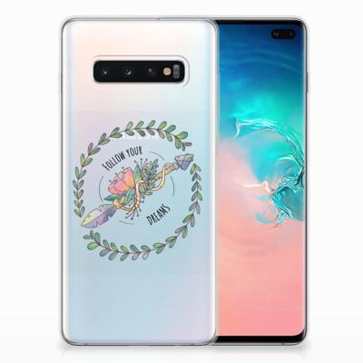 Samsung Galaxy S10 Plus Telefoonhoesje met Naam Boho Dreams Samsung Galaxy S10 Plus Telefoonhoesje met Naam Boho Dreams