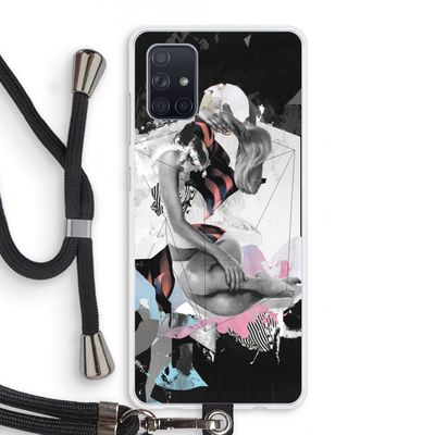 Camouflage de sommeil: Samsung Galaxy A71 Transparant Hoesje met koord