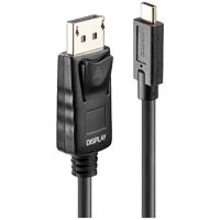 LINDY 43305 USB-C-displaykabel Aansluitkabel USB-C stekker, DisplayPort-stekker 5.00 m Zwart 4K UHD