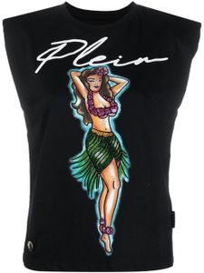 Philipp Plein débardeur Aloha à logo imprimé - Noir