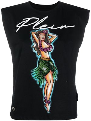 Philipp Plein débardeur Aloha à logo imprimé - Noir