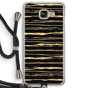 Gouden strepen: Samsung Galaxy A5 (2016) Transparant Hoesje met koord